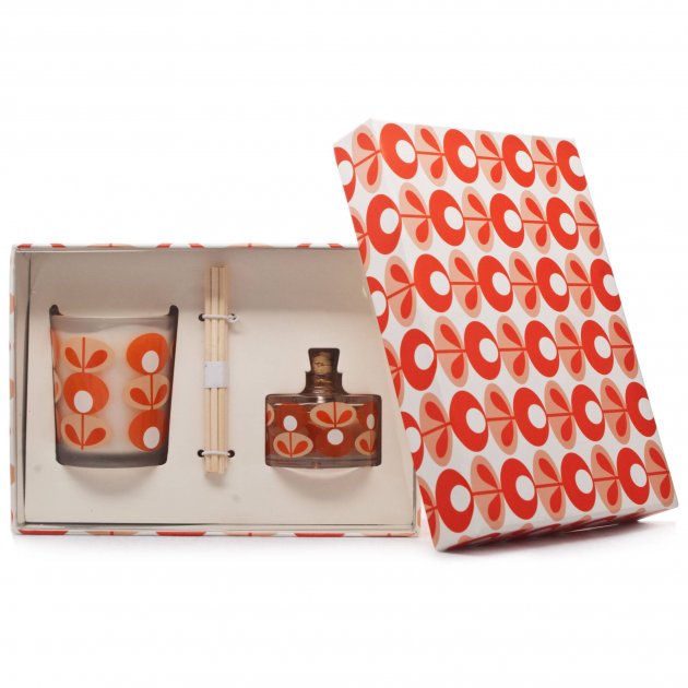 Orla Kiely Geranium &amp; Myrrh Mini Candle &amp; Diffuser Set